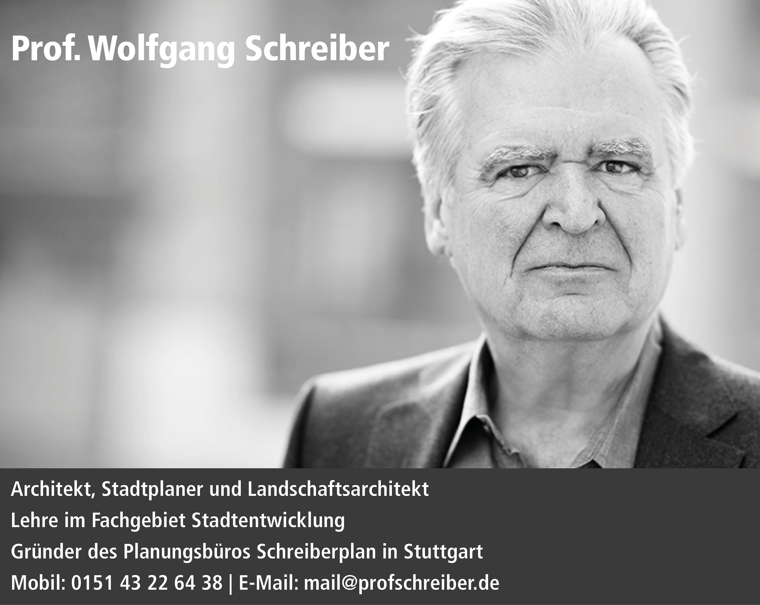 Prof. Wolfgang Schreiber